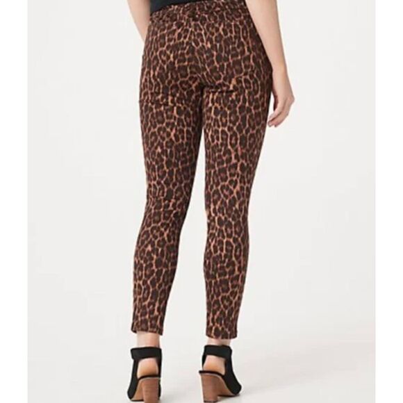 Lisa Rinna Stretchy Jeans Pants Animal Cheetah Print Ankle Mid Rise Size 0 NEW - Picture 4 of 11